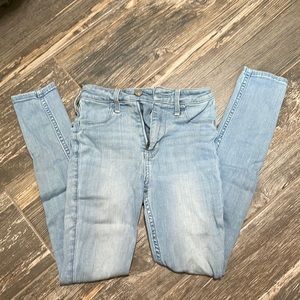 light blue hollister jean leggings